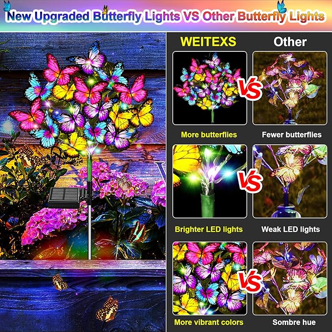Solar Garden Lights Solar Lights Outdoor Waterproof Solar Lights 4 Pack - Image 6
