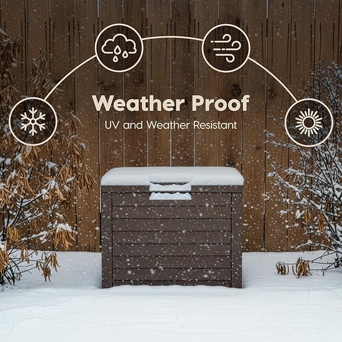 IRIS USA 35-Gallon Outdoor Deck Storage Box, Lockable & UV-Protected, - Image 3