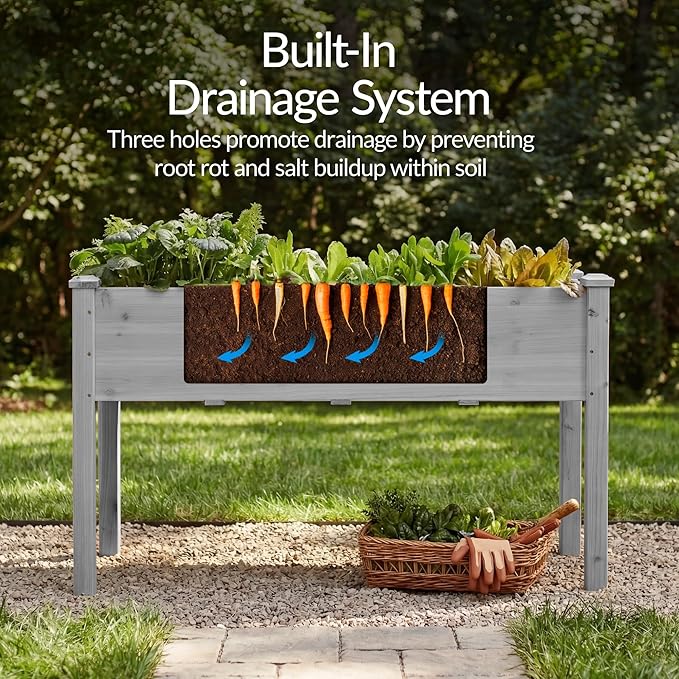 Best Choice Products 48x24x30in Raised Garden Bed, Elevated Wood Planter Box - Image 4