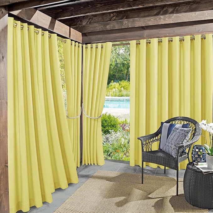 Sun Zero Marina Indoor/Outdoor UV Protectant Energy Efficient Grommet Curtain by SunZero%E2%84%A2