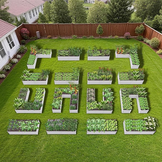 A ANLEOLIFE Set of 16, 18 Inch Tall Galvanized Raised Garden Beds Kit, - Image 3