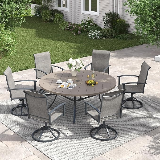 VICLLAX 50" Outdoor Round Patio Table - Image 2