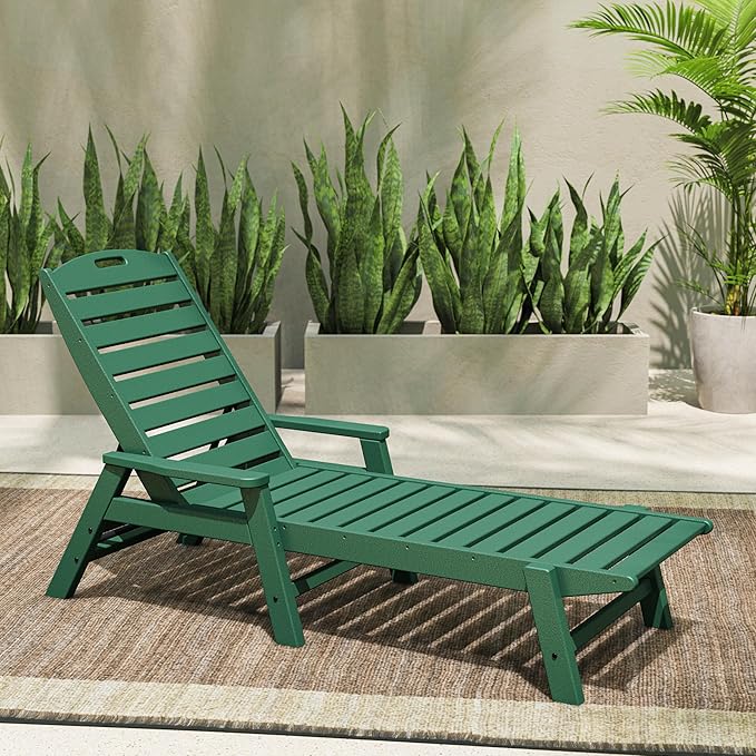 POLYWOOD NCC2280MA-P Nautical Arms Chaise, One Size - Image 2