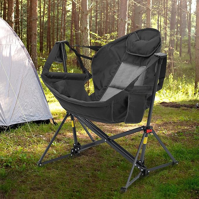 Ainfox Hammock Camping Chair, Foldable Portable Rocking Chairs - Image 2