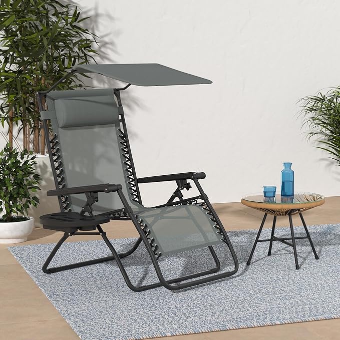 Best Choice Products Folding Zero Gravity Outdoor Recliner Patio Lounge Chair - Image 2