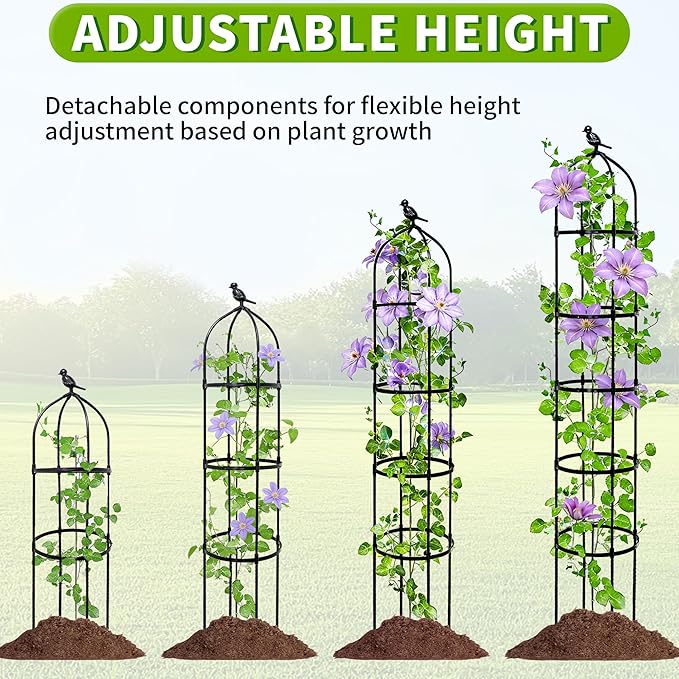 2-Pack 6.7FT Garden Obelisk Trellis - Image 5