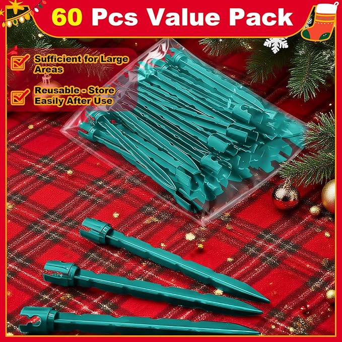60 Pcs 7.5 Inch Christmas Light Stakes, Christmas Yard Stakes - Image 7