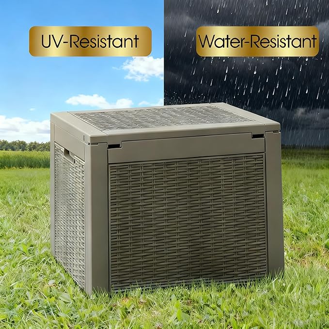 Outdoor Storage Box, Resin Deck Boxes Indoor and outdoor, Waterproof Storage - Image 4