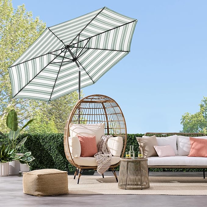 Best Choice Products 10ft Solar Polyester LED Lighted Patio Umbrella w/Tilt - Image 2