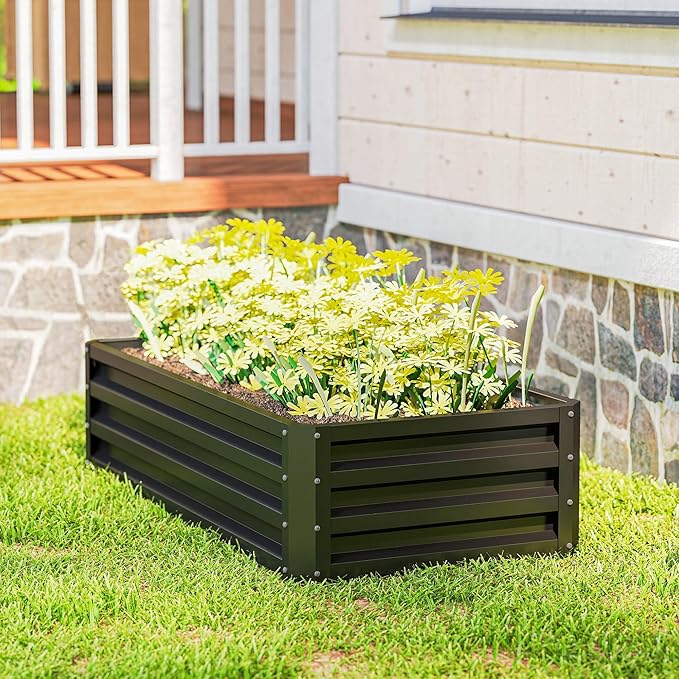 Outsunny Galvanized Raised Garden Bed, - Image 8