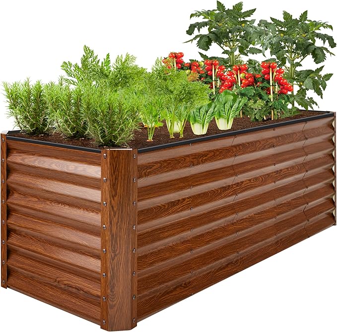 Best Choice Products 8x2x2ft Outdoor Metal Raised Garden Bed, Rectangular Deep by BestChoiceProducts