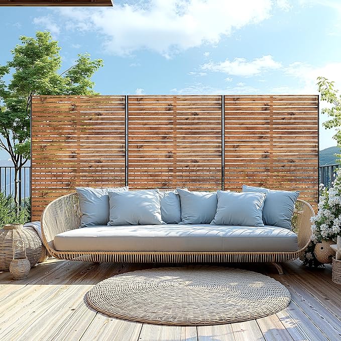 Metal Privacy Screen, Freestanding Decorative Privacy Screen - Image 6