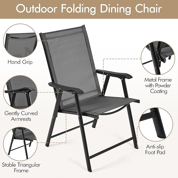 Yaheetech Patio Dining Chairs Set of 4 - Image 5