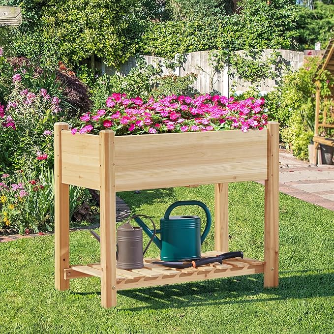 Yaheetech 34x18x30in Horticulture Raised Garden Bed Planter Box - Image 2