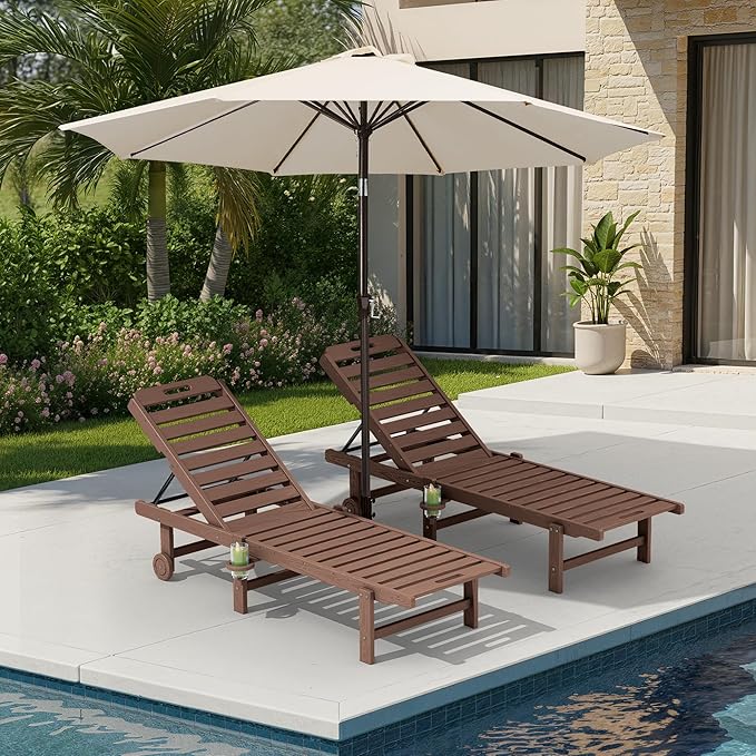 SERWALL Outdoor Chaise Lounge Set of 2 by SERWALL