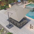 PURPLE LEAF Patio Umbrella 9' X 11.5' Rectangle Cantilever Umbrella Large by Unknown