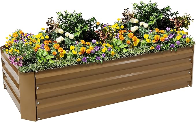 Sunnydaze 11.75" H Raised Metal Garden Bed by SunnydazeDecor