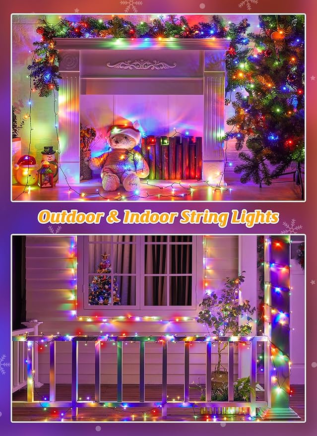 Brightown Solar Christmas Lights Outdoor, 4 Pack Total 184FT 480 LED Solar - Image 6
