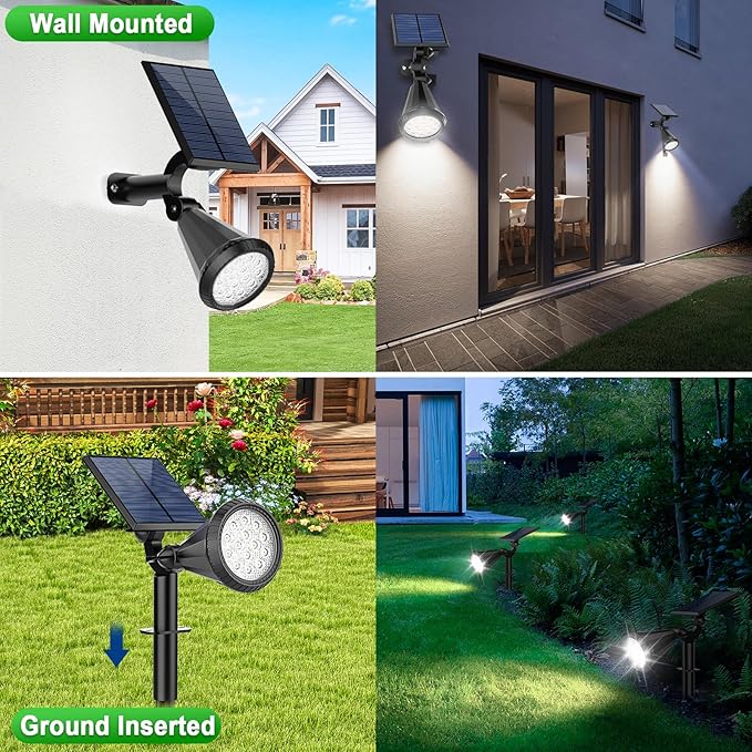 Solar Lights Outdoor Waterproof IP65 180° Adjustable Solar Powered Landscape - Image 5