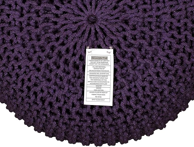 COTTON CRAFT Round Dori Pouf - Image 8