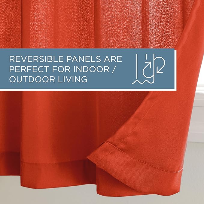 TOWN & COUNTRY BASICS Cabana Solid Heavyweight Indoor Outdoor Curtains - Image 7