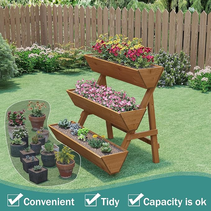 Raised Garden Bed, 3 Tier Vertical Garden Planter - Image 7
