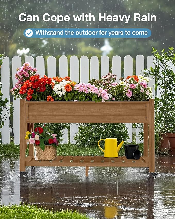 YEFU Raised Garden Bed with Legs: 57x18x30in Weight Capacity 400lb - Image 4