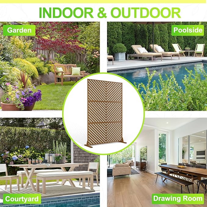 Outdoor Privacy Screen, Freestanding Privacy Fence Panels - Image 8