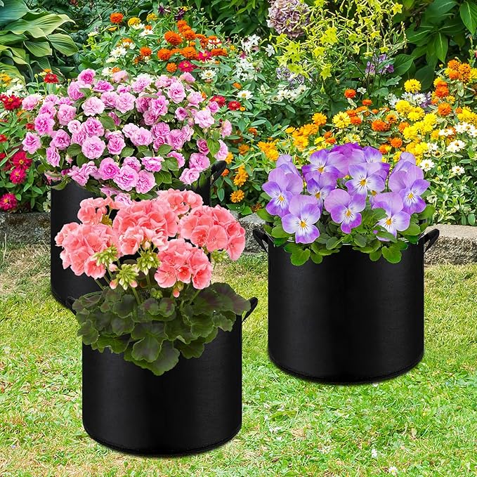 6-Pack 5/7/10 Gallon Grow Bags - 300G Heavy Duty Aeration Fabric Pots - Image 7
