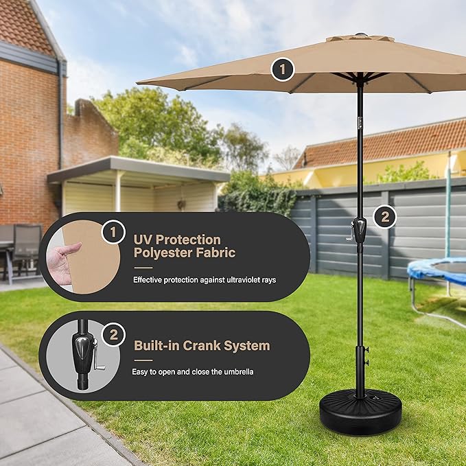 Simple Deluxe 9' Patio Umbrella Outdoor Table Market Yard Umbrella - Image 4