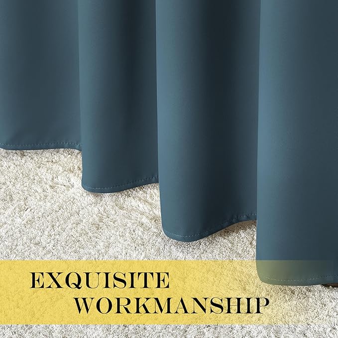 NICETOWN Smoky Blue Blackout Curtain - Image 4