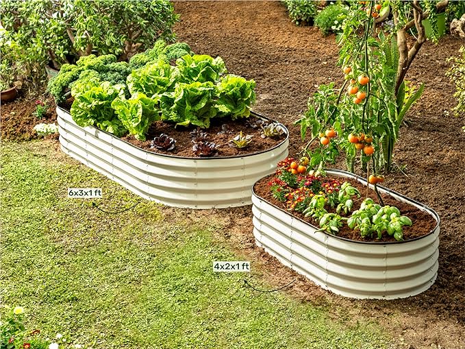 Plant & Plot Galvanized Raised Garden Beds Outdoor // 6×3×1 ft Planter Raised - Image 6