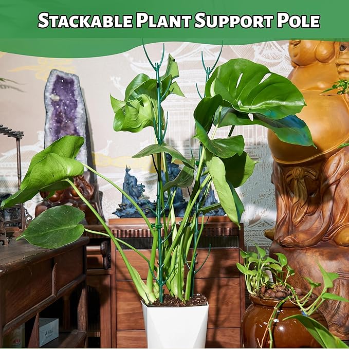 5 Pack Adjustable Plant Support Stakes, Stackable Plant Support Pole - Image 9