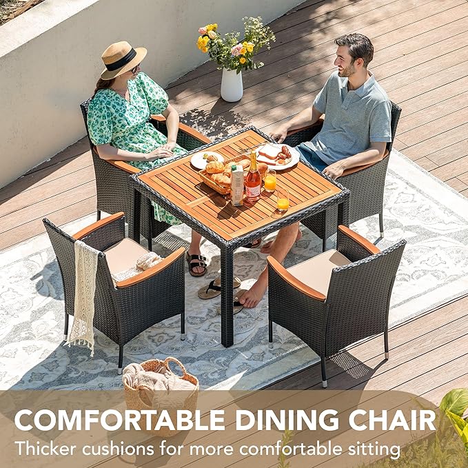 Devoko 5 PCS Furniture, Patio Conversation Set - Image 3