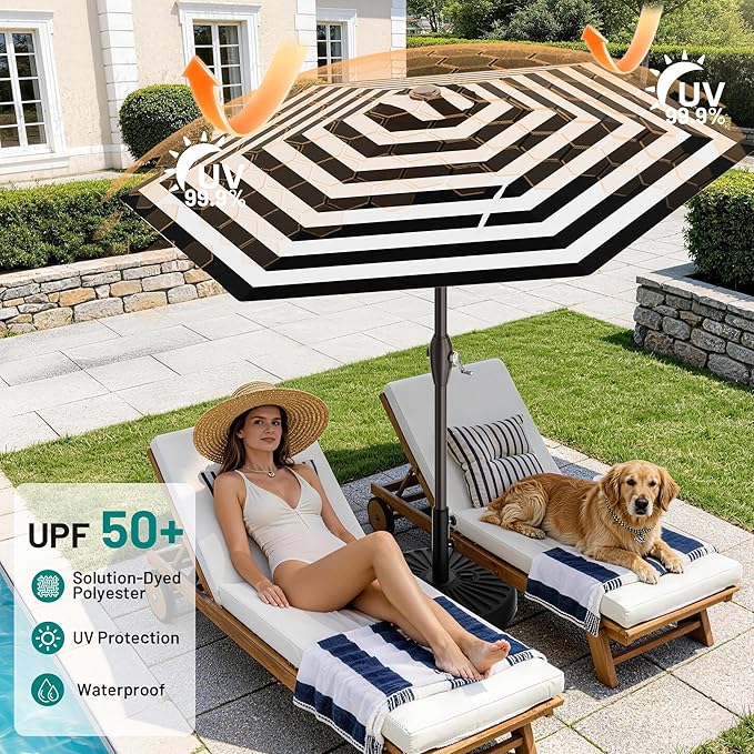 AreShark 7.5FT Patio Umbrella Table Market Umbrella - Image 5