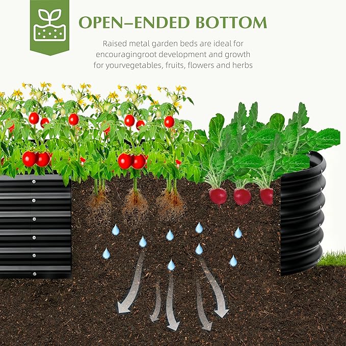 Galvanized Raised Garden Bed, Outdoor Planter Bed, Metal Planter Box - Image 4