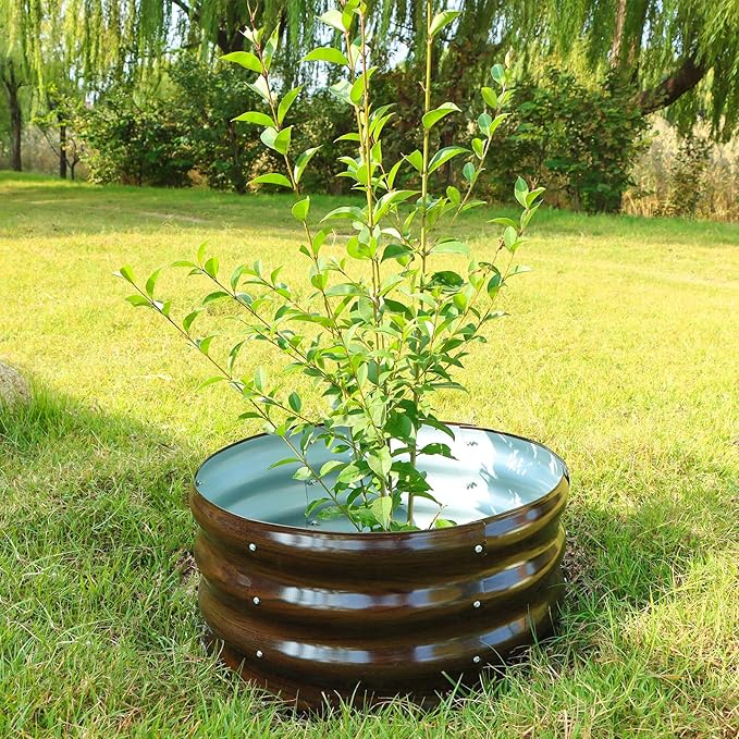 SnugNiture 3 Pcs 2x2x1ft Round Galvanized Raised Garden Bed Kit Outdoor - Image 5
