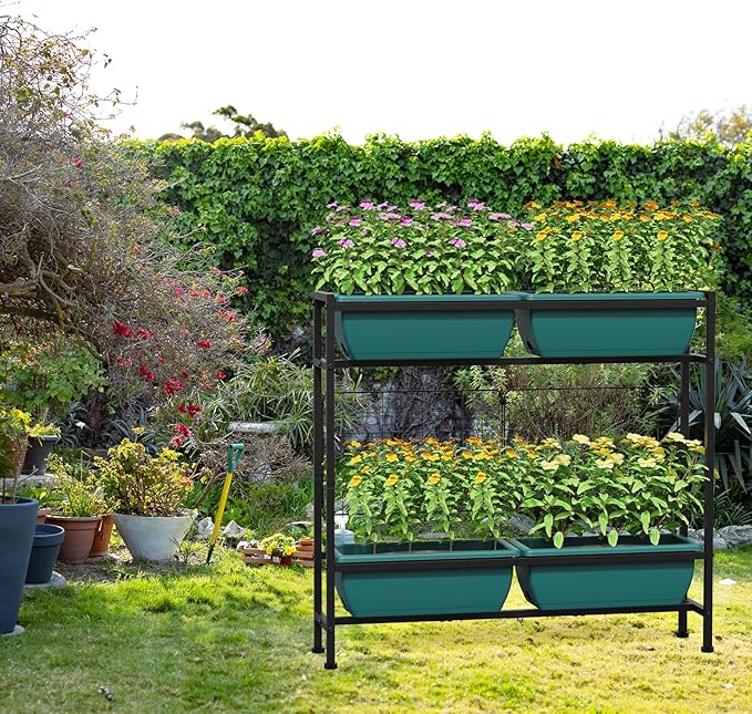 CADUKE Raised Planter Box with Legs, Raised Garden Bed with Drainage Holes & - Image 6