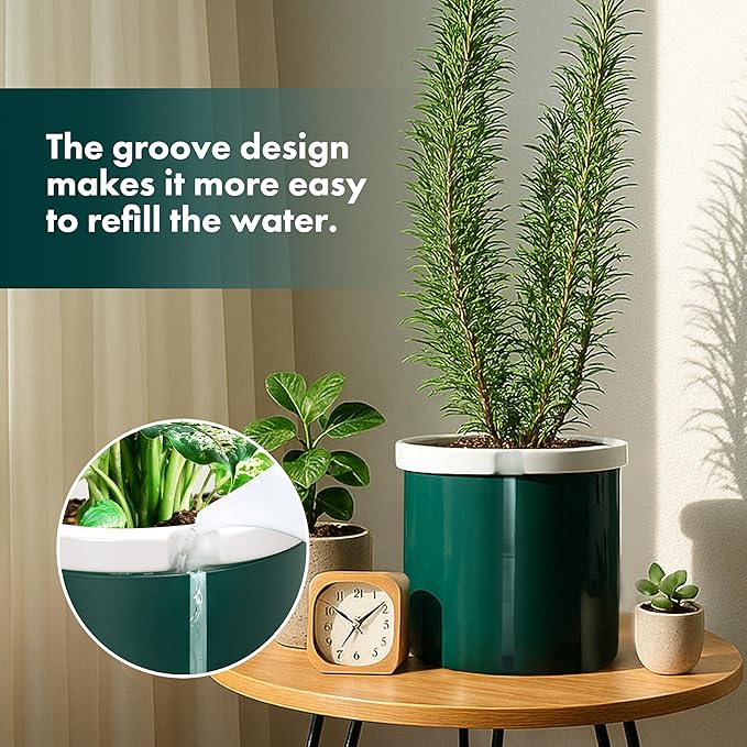 D'vine Dev 8 Inch Design Self Watering Planter - Image 4