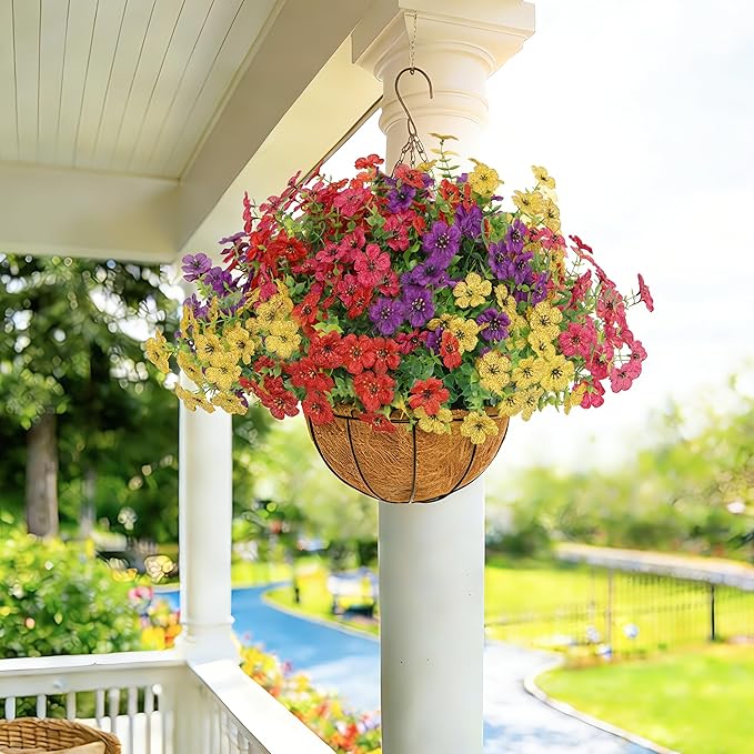 Senjie 12 Bundles Artificial Hanging Flowers - Image 2