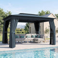 Outsunny 10' x 12' Outdoor Patio Gazebo, Heavy Duty Gazebo Canopy Shelter by Outsunny