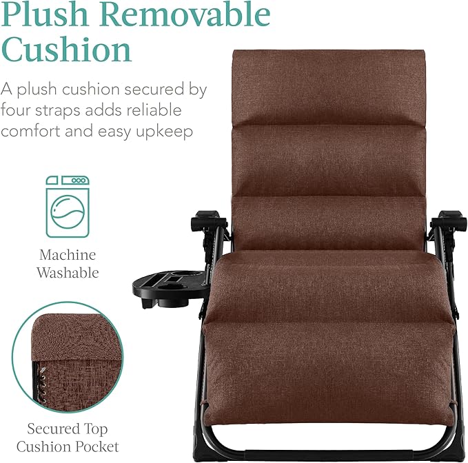 Best Choice Products Oversized Zero Gravity Chair, Folding Outdoor Patio - Image 4