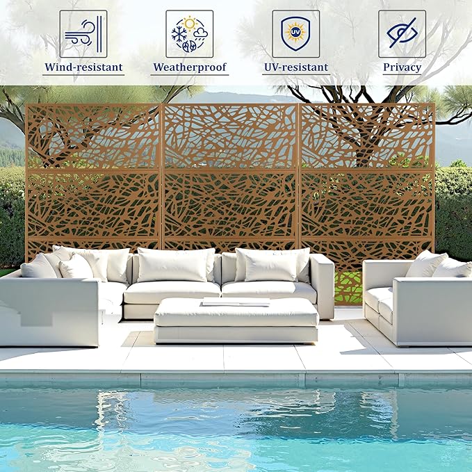 Outdoor Privacy Screen, Freestanding Privacy Fence Panels - Image 3