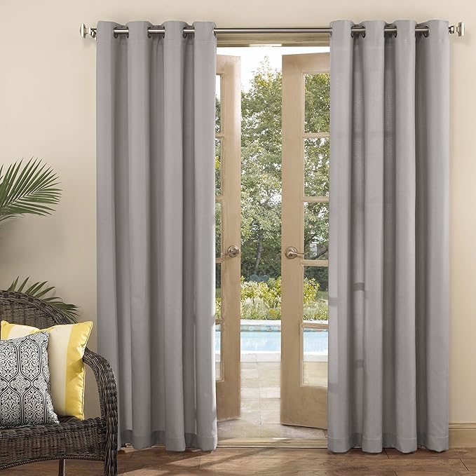 Sun Zero Marina Indoor/Outdoor UV Protectant Energy Efficient Grommet Curtain - Image 5