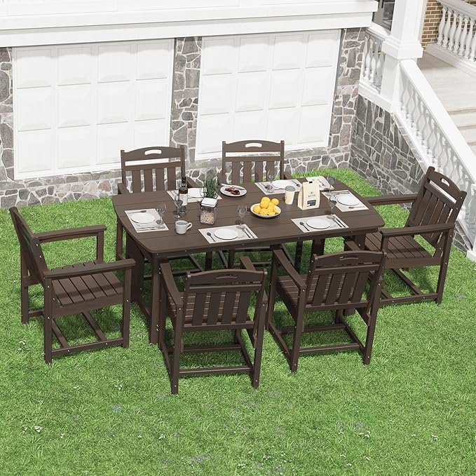 HDPE Outdoor Patio Dining Set - Image 8