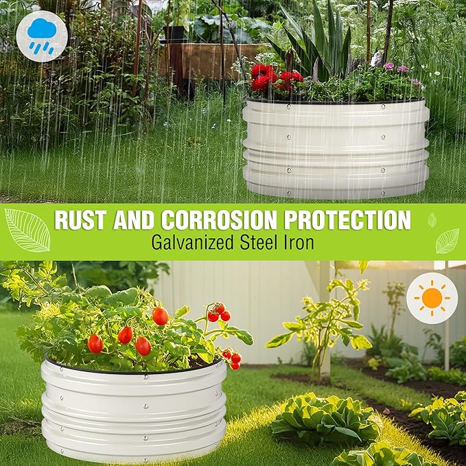 WORKPRO 3Pcs 2x2x1ft Galvanized Raised Garden Bed Set, Rust & Corrosion - Image 4