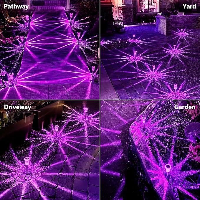 Christmas Solar Lights Outdoor 10 Pack Solar Pathway Lights Outdoor Halloween - Image 5