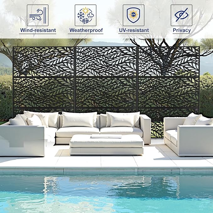 Outdoor Privacy Screen, Freestanding Privacy Fence Panels - Image 3