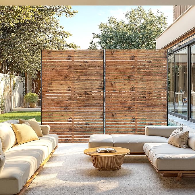 Metal Privacy Screen, Freestanding Decorative Privacy Screen - Image 7