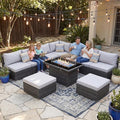 NICESOUL 10 Piece Modern Outdoor Patio Furniture Set by NICESOUL